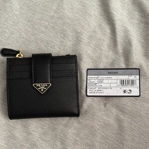 Prada Black Saffiano Leather Wallet